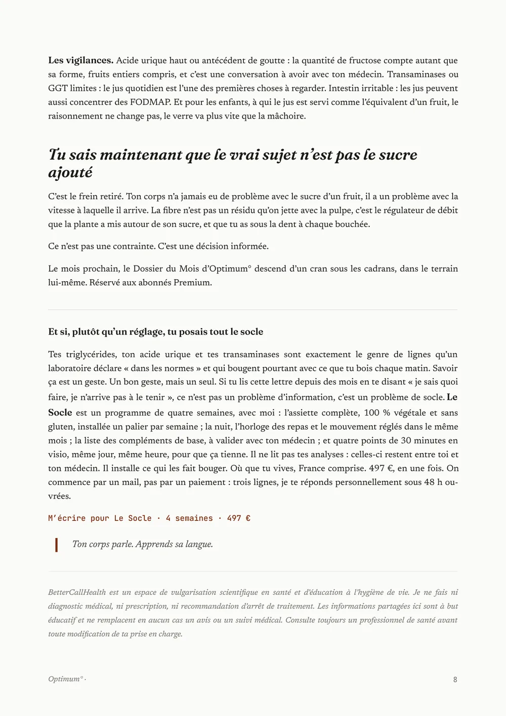 Page 8 du numéro découverte, Août 2026